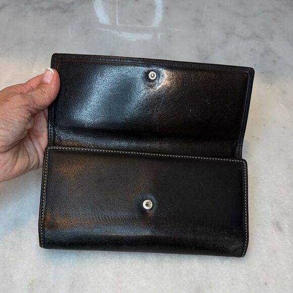 Coach Wallet Signature Stripe Leather Full Sized Wallet (#3) - Picture 12 of 16